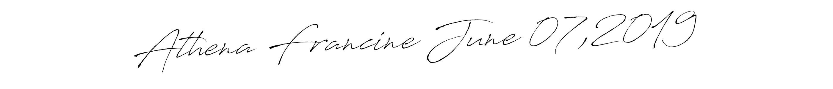 Make a beautiful signature design for name Athena Francine June 07,2019. With this signature (Antro_Vectra) style, you can create a handwritten signature for free. Athena Francine June 07,2019 signature style 6 images and pictures png