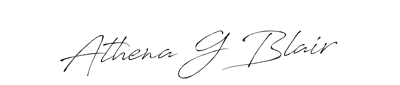 Create a beautiful signature design for name Athena G Blair. With this signature (Antro_Vectra) fonts, you can make a handwritten signature for free. Athena G Blair signature style 6 images and pictures png