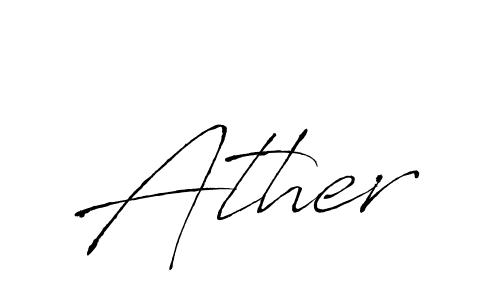 The best way (Antro_Vectra) to make a short signature is to pick only two or three words in your name. The name Ather include a total of six letters. For converting this name. Ather signature style 6 images and pictures png