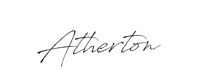 Atherton stylish signature style. Best Handwritten Sign (Antro_Vectra) for my name. Handwritten Signature Collection Ideas for my name Atherton. Atherton signature style 6 images and pictures png