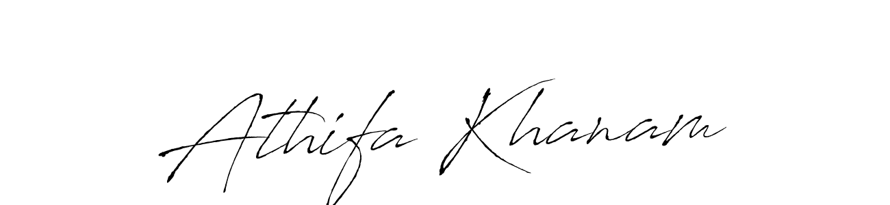 Make a beautiful signature design for name Athifa Khanam. With this signature (Antro_Vectra) style, you can create a handwritten signature for free. Athifa Khanam signature style 6 images and pictures png