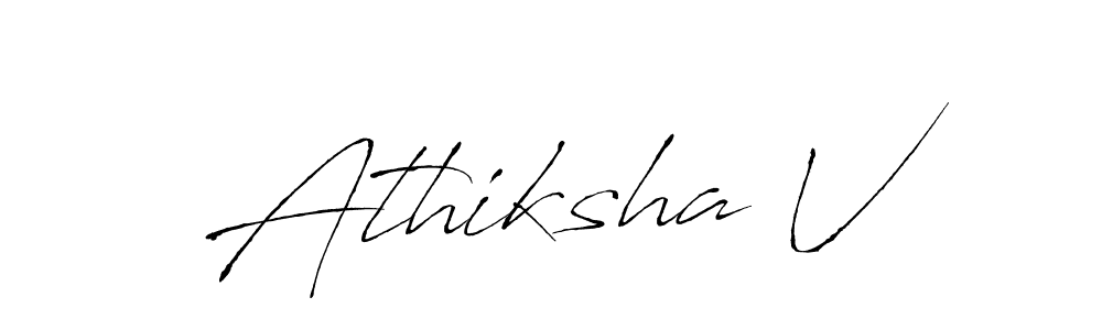 It looks lik you need a new signature style for name Athiksha V. Design unique handwritten (Antro_Vectra) signature with our free signature maker in just a few clicks. Athiksha V signature style 6 images and pictures png