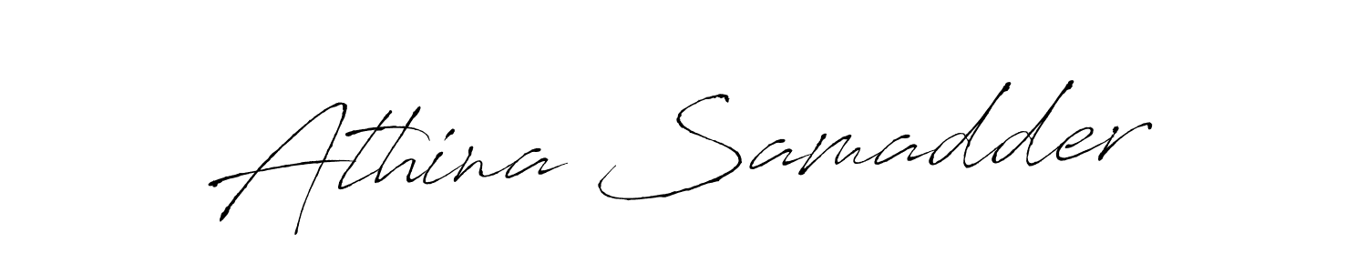 Also You can easily find your signature by using the search form. We will create Athina Samadder name handwritten signature images for you free of cost using Antro_Vectra sign style. Athina Samadder signature style 6 images and pictures png