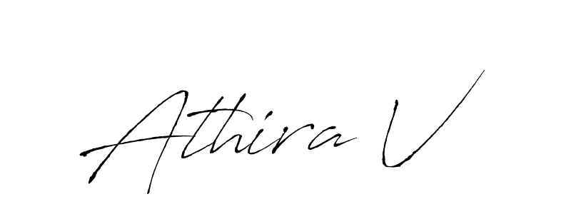 Create a beautiful signature design for name Athira V. With this signature (Antro_Vectra) fonts, you can make a handwritten signature for free. Athira V signature style 6 images and pictures png