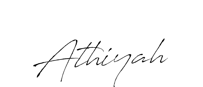 Make a beautiful signature design for name Athiyah. With this signature (Antro_Vectra) style, you can create a handwritten signature for free. Athiyah signature style 6 images and pictures png