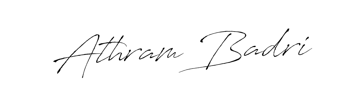 Create a beautiful signature design for name Athram Badri. With this signature (Antro_Vectra) fonts, you can make a handwritten signature for free. Athram Badri signature style 6 images and pictures png