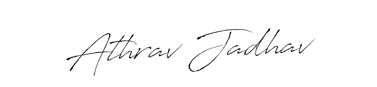 Create a beautiful signature design for name Athrav Jadhav. With this signature (Antro_Vectra) fonts, you can make a handwritten signature for free. Athrav Jadhav signature style 6 images and pictures png