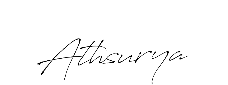 The best way (Antro_Vectra) to make a short signature is to pick only two or three words in your name. The name Athsurya include a total of six letters. For converting this name. Athsurya signature style 6 images and pictures png