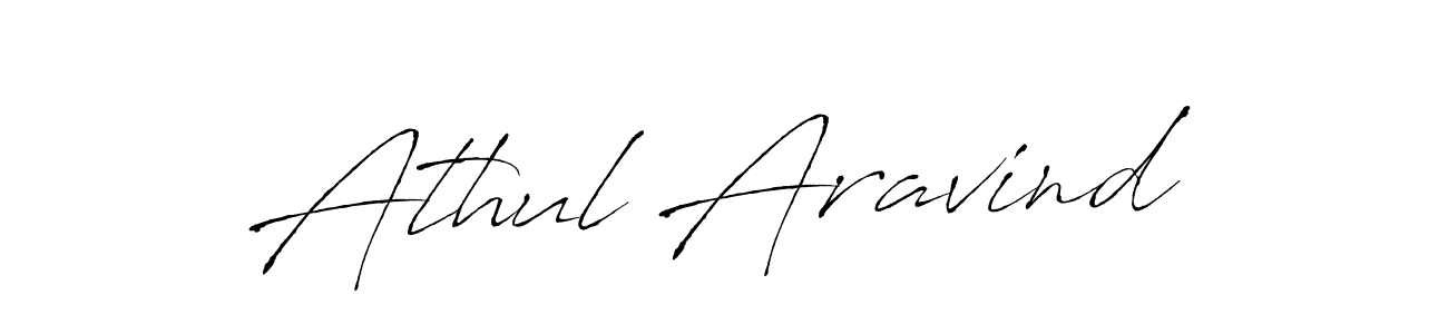 How to make Athul Aravind name signature. Use Antro_Vectra style for creating short signs online. This is the latest handwritten sign. Athul Aravind signature style 6 images and pictures png