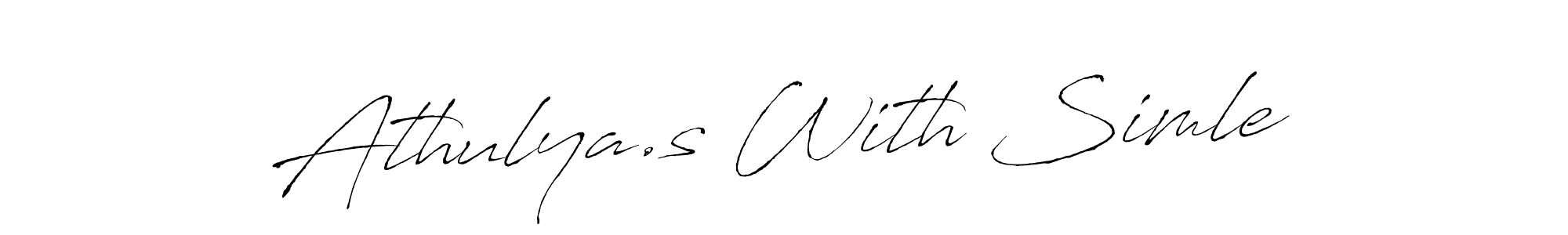 Make a beautiful signature design for name Athulya.s With Simle. Use this online signature maker to create a handwritten signature for free. Athulya.s With Simle signature style 6 images and pictures png