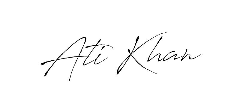 The best way (Antro_Vectra) to make a short signature is to pick only two or three words in your name. The name Ati Khan include a total of six letters. For converting this name. Ati Khan signature style 6 images and pictures png