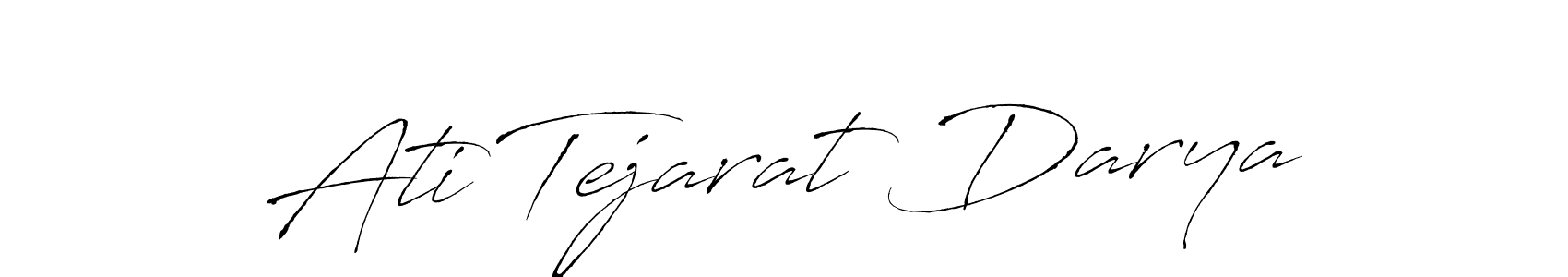 How to make Ati Tejarat Darya name signature. Use Antro_Vectra style for creating short signs online. This is the latest handwritten sign. Ati Tejarat Darya signature style 6 images and pictures png