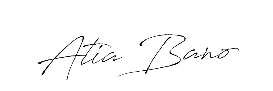 The best way (Antro_Vectra) to make a short signature is to pick only two or three words in your name. The name Atia Bano include a total of six letters. For converting this name. Atia Bano signature style 6 images and pictures png
