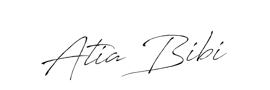 How to make Atia Bibi name signature. Use Antro_Vectra style for creating short signs online. This is the latest handwritten sign. Atia Bibi signature style 6 images and pictures png