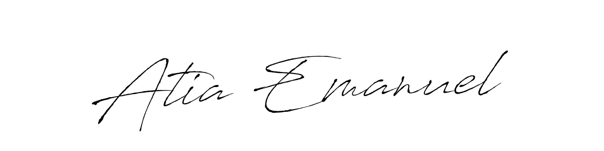 Design your own signature with our free online signature maker. With this signature software, you can create a handwritten (Antro_Vectra) signature for name Atia Emanuel. Atia Emanuel signature style 6 images and pictures png
