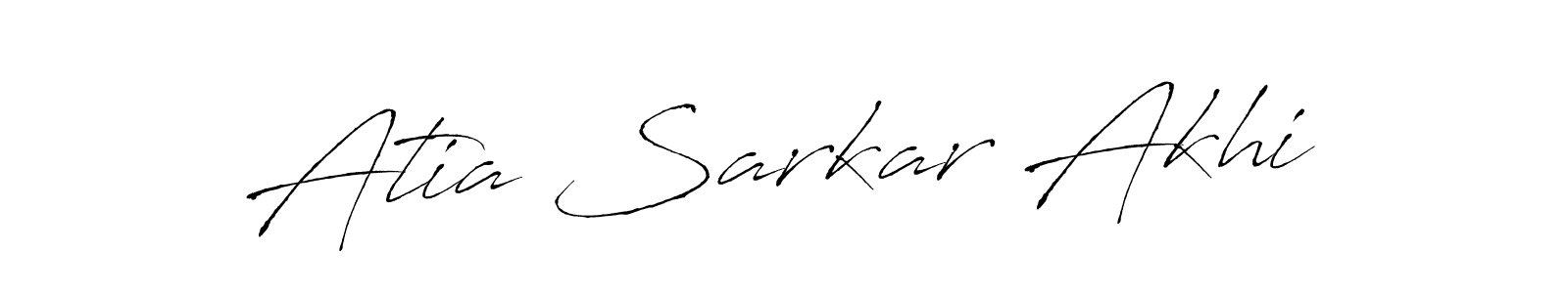 Atia Sarkar Akhi stylish signature style. Best Handwritten Sign (Antro_Vectra) for my name. Handwritten Signature Collection Ideas for my name Atia Sarkar Akhi. Atia Sarkar Akhi signature style 6 images and pictures png