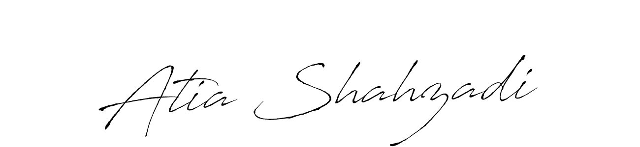 Create a beautiful signature design for name Atia Shahzadi. With this signature (Antro_Vectra) fonts, you can make a handwritten signature for free. Atia Shahzadi signature style 6 images and pictures png