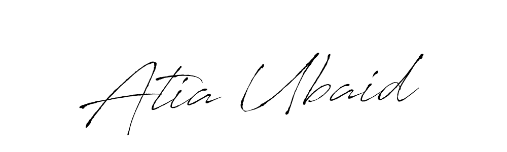 How to make Atia Ubaid signature? Antro_Vectra is a professional autograph style. Create handwritten signature for Atia Ubaid name. Atia Ubaid signature style 6 images and pictures png
