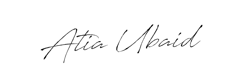 Similarly Antro_Vectra is the best handwritten signature design. Signature creator online .You can use it as an online autograph creator for name Atia Ubaid. Atia Ubaid signature style 6 images and pictures png