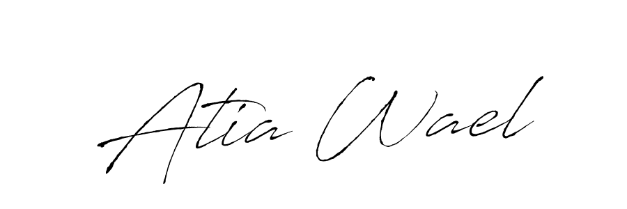 Create a beautiful signature design for name Atia Wael. With this signature (Antro_Vectra) fonts, you can make a handwritten signature for free. Atia Wael signature style 6 images and pictures png