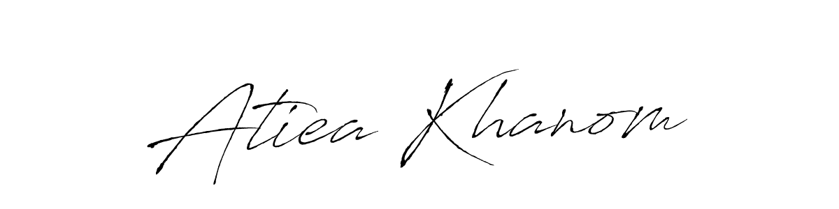 You can use this online signature creator to create a handwritten signature for the name Atiea Khanom. This is the best online autograph maker. Atiea Khanom signature style 6 images and pictures png