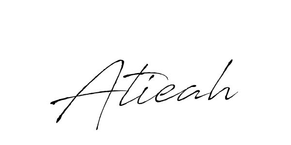 The best way (Antro_Vectra) to make a short signature is to pick only two or three words in your name. The name Atieah include a total of six letters. For converting this name. Atieah signature style 6 images and pictures png