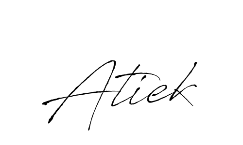 Use a signature maker to create a handwritten signature online. With this signature software, you can design (Antro_Vectra) your own signature for name Atiek. Atiek signature style 6 images and pictures png