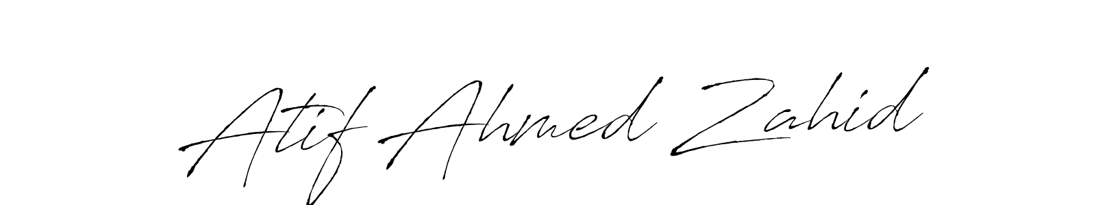 Design your own signature with our free online signature maker. With this signature software, you can create a handwritten (Antro_Vectra) signature for name Atif Ahmed Zahid. Atif Ahmed Zahid signature style 6 images and pictures png