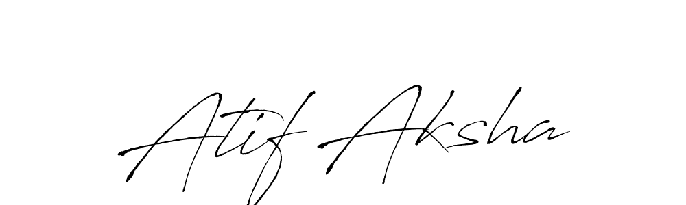 Antro_Vectra is a professional signature style that is perfect for those who want to add a touch of class to their signature. It is also a great choice for those who want to make their signature more unique. Get Atif Aksha name to fancy signature for free. Atif Aksha signature style 6 images and pictures png