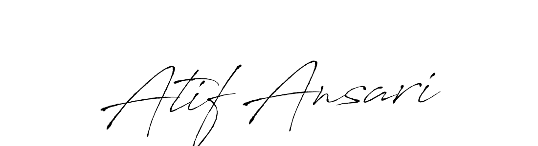 Atif Ansari stylish signature style. Best Handwritten Sign (Antro_Vectra) for my name. Handwritten Signature Collection Ideas for my name Atif Ansari. Atif Ansari signature style 6 images and pictures png