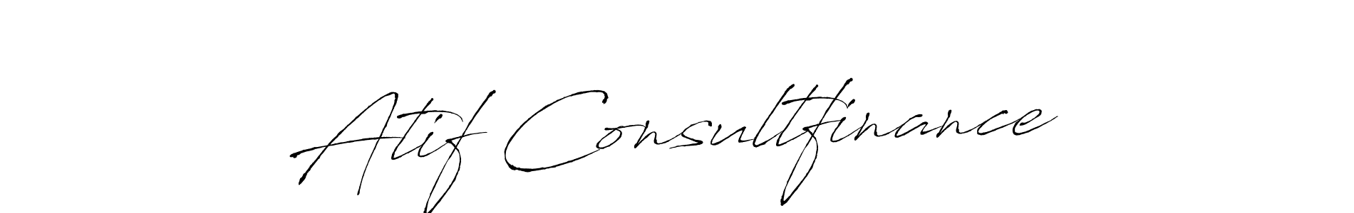 Create a beautiful signature design for name Atif Consultfinance. With this signature (Antro_Vectra) fonts, you can make a handwritten signature for free. Atif Consultfinance signature style 6 images and pictures png
