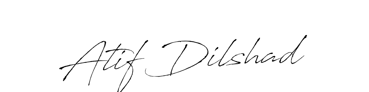 How to make Atif Dilshad name signature. Use Antro_Vectra style for creating short signs online. This is the latest handwritten sign. Atif Dilshad signature style 6 images and pictures png