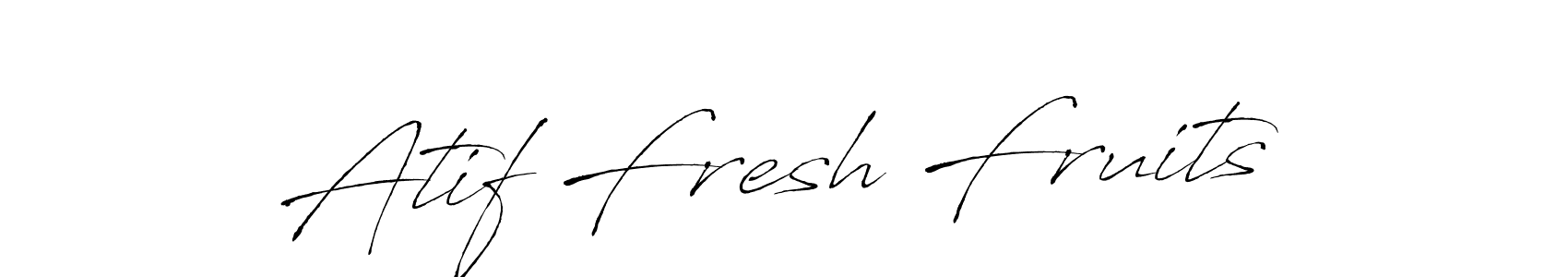 Create a beautiful signature design for name Atif Fresh Fruits. With this signature (Antro_Vectra) fonts, you can make a handwritten signature for free. Atif Fresh Fruits signature style 6 images and pictures png