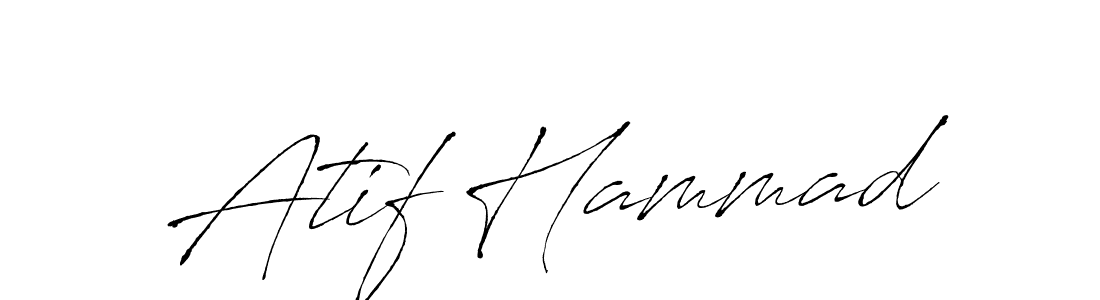 How to make Atif Hammad name signature. Use Antro_Vectra style for creating short signs online. This is the latest handwritten sign. Atif Hammad signature style 6 images and pictures png