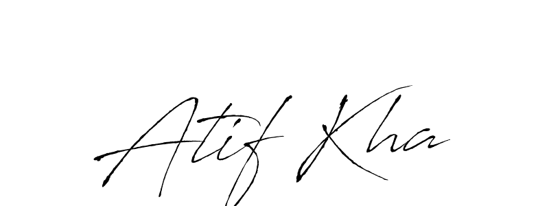 Atif Kha stylish signature style. Best Handwritten Sign (Antro_Vectra) for my name. Handwritten Signature Collection Ideas for my name Atif Kha. Atif Kha signature style 6 images and pictures png