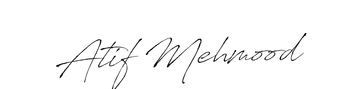 How to make Atif Mehmood name signature. Use Antro_Vectra style for creating short signs online. This is the latest handwritten sign. Atif Mehmood signature style 6 images and pictures png
