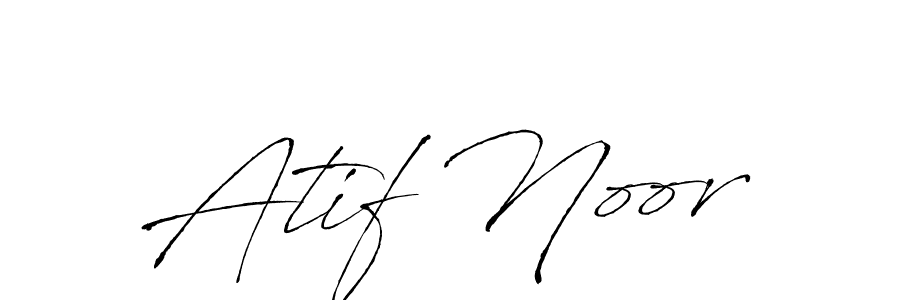 Design your own signature with our free online signature maker. With this signature software, you can create a handwritten (Antro_Vectra) signature for name Atif Noor. Atif Noor signature style 6 images and pictures png