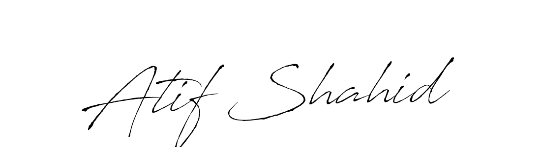 Make a beautiful signature design for name Atif Shahid. With this signature (Antro_Vectra) style, you can create a handwritten signature for free. Atif Shahid signature style 6 images and pictures png