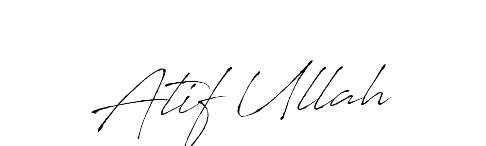 Design your own signature with our free online signature maker. With this signature software, you can create a handwritten (Antro_Vectra) signature for name Atif Ullah. Atif Ullah signature style 6 images and pictures png