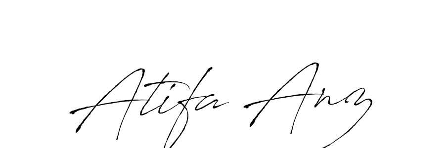 Also You can easily find your signature by using the search form. We will create Atifa Anz name handwritten signature images for you free of cost using Antro_Vectra sign style. Atifa Anz signature style 6 images and pictures png