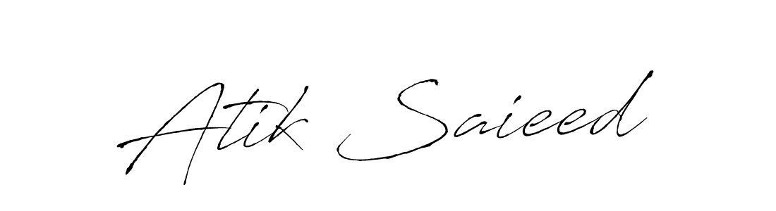 How to make Atik Saieed signature? Antro_Vectra is a professional autograph style. Create handwritten signature for Atik Saieed name. Atik Saieed signature style 6 images and pictures png