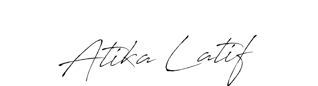 You should practise on your own different ways (Antro_Vectra) to write your name (Atika Latif) in signature. don't let someone else do it for you. Atika Latif signature style 6 images and pictures png