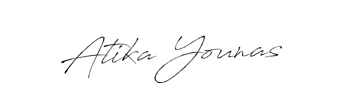 Make a beautiful signature design for name Atika Younas. With this signature (Antro_Vectra) style, you can create a handwritten signature for free. Atika Younas signature style 6 images and pictures png