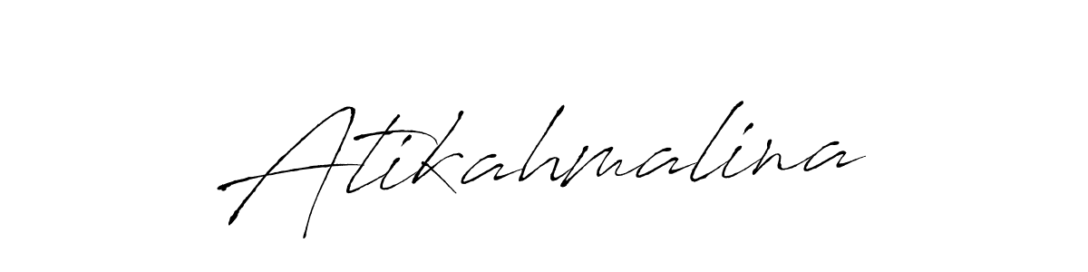 Use a signature maker to create a handwritten signature online. With this signature software, you can design (Antro_Vectra) your own signature for name Atikahmalina. Atikahmalina signature style 6 images and pictures png