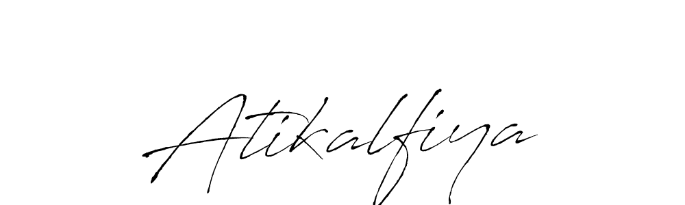 Make a beautiful signature design for name Atikalfiya. With this signature (Antro_Vectra) style, you can create a handwritten signature for free. Atikalfiya signature style 6 images and pictures png