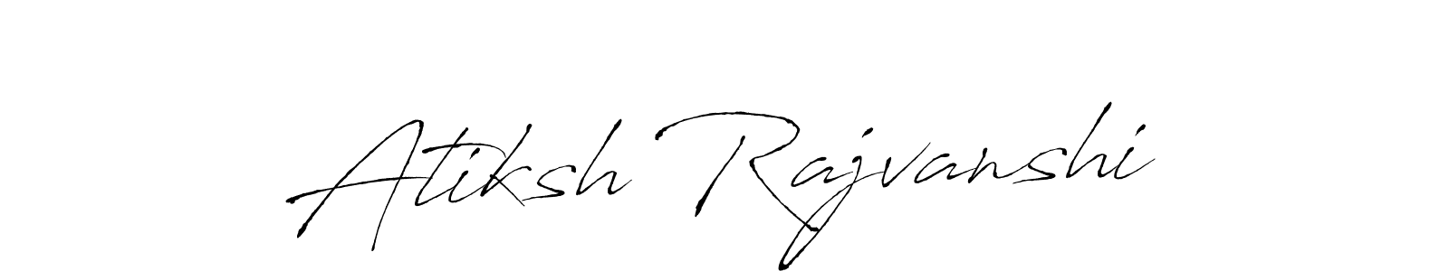 Design your own signature with our free online signature maker. With this signature software, you can create a handwritten (Antro_Vectra) signature for name Atiksh Rajvanshi. Atiksh Rajvanshi signature style 6 images and pictures png