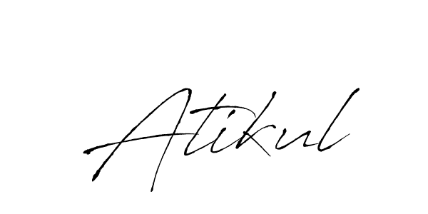 Make a beautiful signature design for name Atikul. With this signature (Antro_Vectra) style, you can create a handwritten signature for free. Atikul signature style 6 images and pictures png