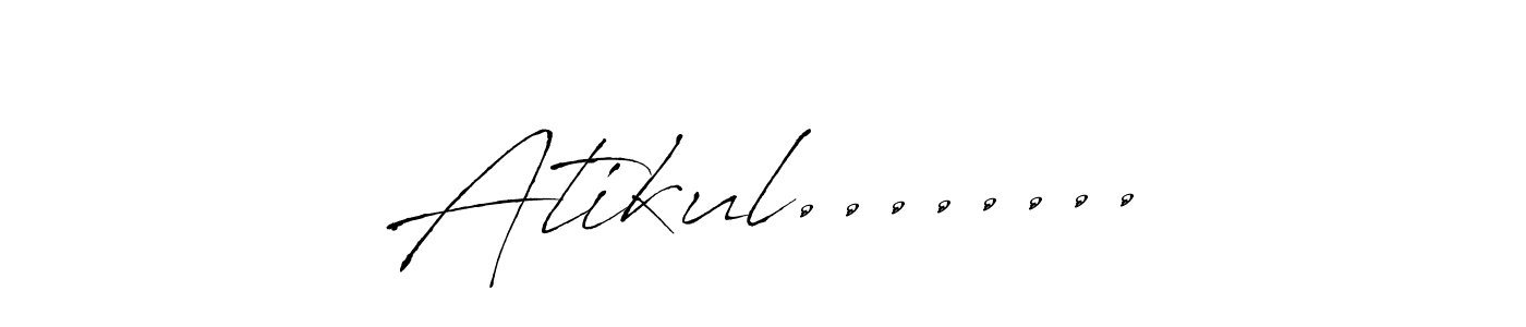 How to make Atikul........ name signature. Use Antro_Vectra style for creating short signs online. This is the latest handwritten sign. Atikul........ signature style 6 images and pictures png