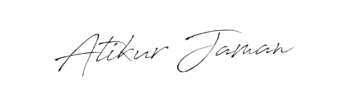 Make a beautiful signature design for name Atikur Jaman. With this signature (Antro_Vectra) style, you can create a handwritten signature for free. Atikur Jaman signature style 6 images and pictures png