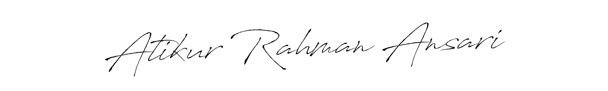 Create a beautiful signature design for name Atikur Rahman Ansari. With this signature (Antro_Vectra) fonts, you can make a handwritten signature for free. Atikur Rahman Ansari signature style 6 images and pictures png